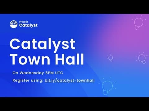 Project Catalyst Weekly Town Hall - recurring