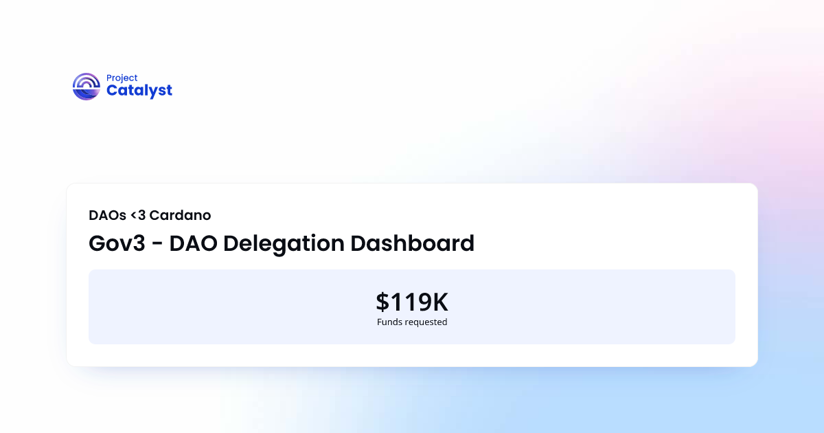 Gov3 - DAO Delegation Dashboard