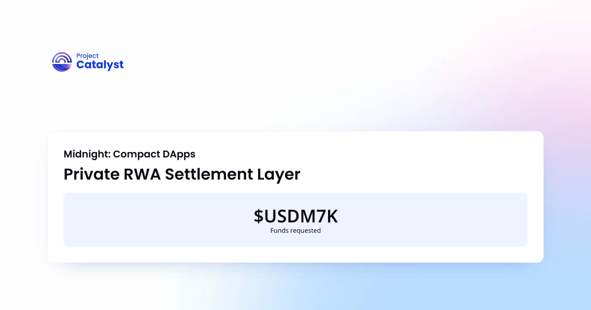 Private RWA Settlement Layer