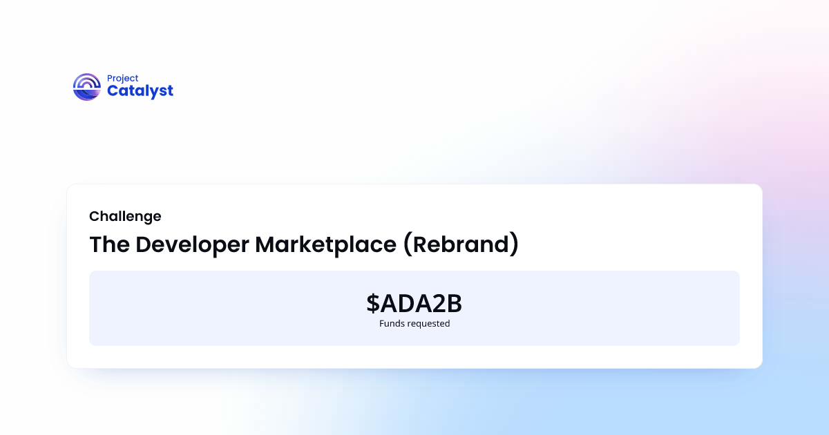 The Developer Marketplace (Rebrand)